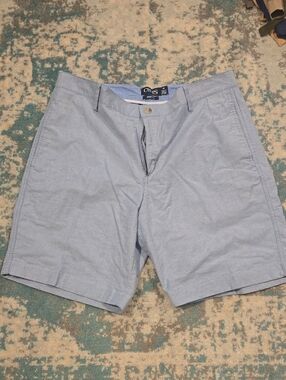 Chaps Men's Light Blue Flat Front Shorts